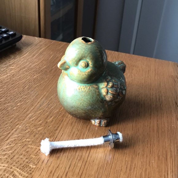 Green ceramic duck lantern - Picture 4 of 6